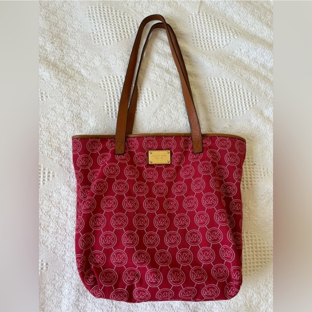 Michael Kors Red Signature Logo ToteBag